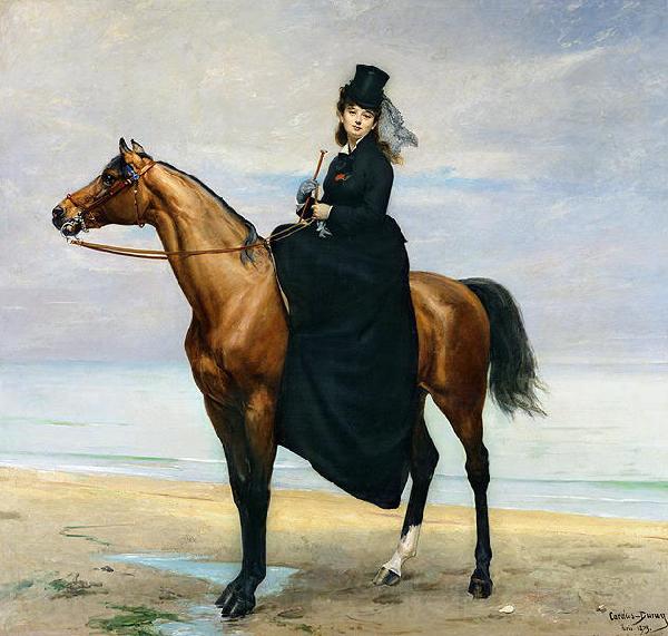 unknow artist Equestrian Portrait of Mademoiselle Croizette